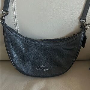 Coach Black Leather Shoulder Bag